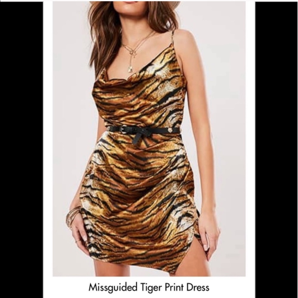 Misguided tiger print dress